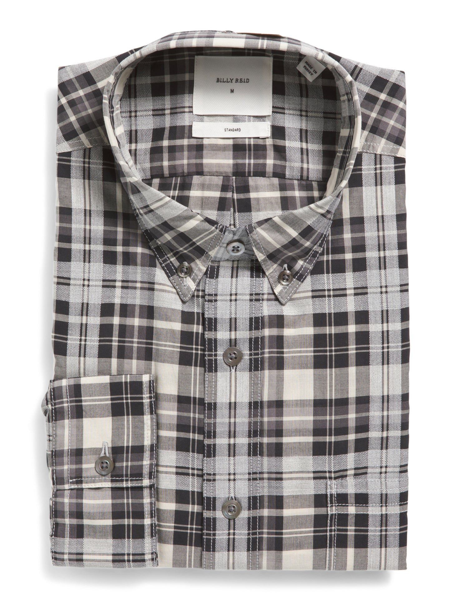BILLY REID Melanj Strukturlu Tartan Köynək