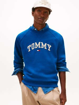 Varsity Tommy Loqosu Fleece Sveatşirt, Dərin İndigo YoxYox