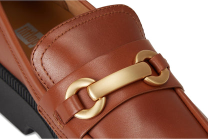 FitFlop F-Luma Dəri Demi-Wedge Loaferləri