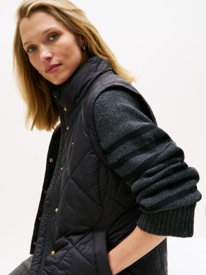 Tommy Hilfiger Yasdıqlı Stəgan Jilet, Qara