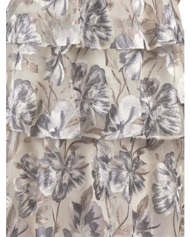 DRESS THE POPULATION Lorelai Çiçəkli Midi Geyim