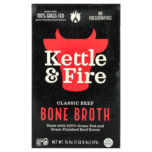 Kettle Fire Bone Broth Klassik Sığır Eti 16.9 oz 479 q