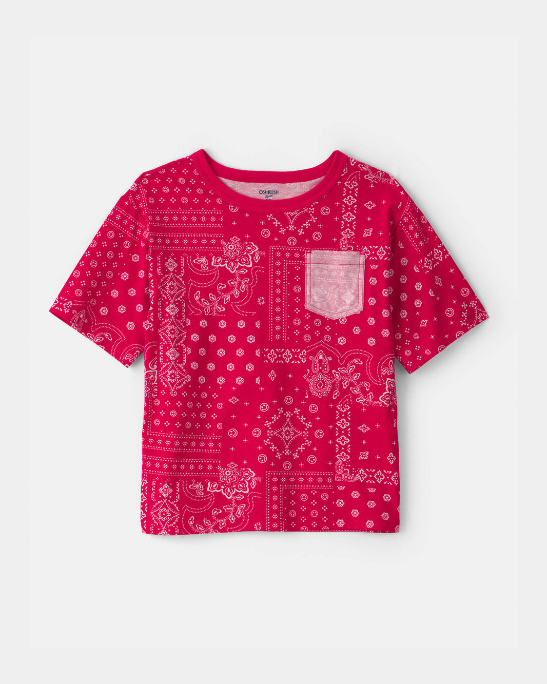 OshKosh B'gosh Oğlan Bandana Cibli Tişört - Qırmızı