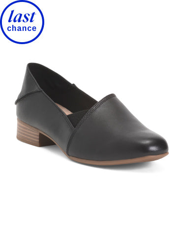 CLARKS Leather Juliet Trim Comfort Flats
