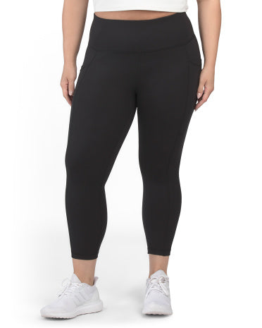 VELOCITY Plus Active Stretch Serena Yüksək Bel Yan Cib Kırpılmış Sıx Şalvar