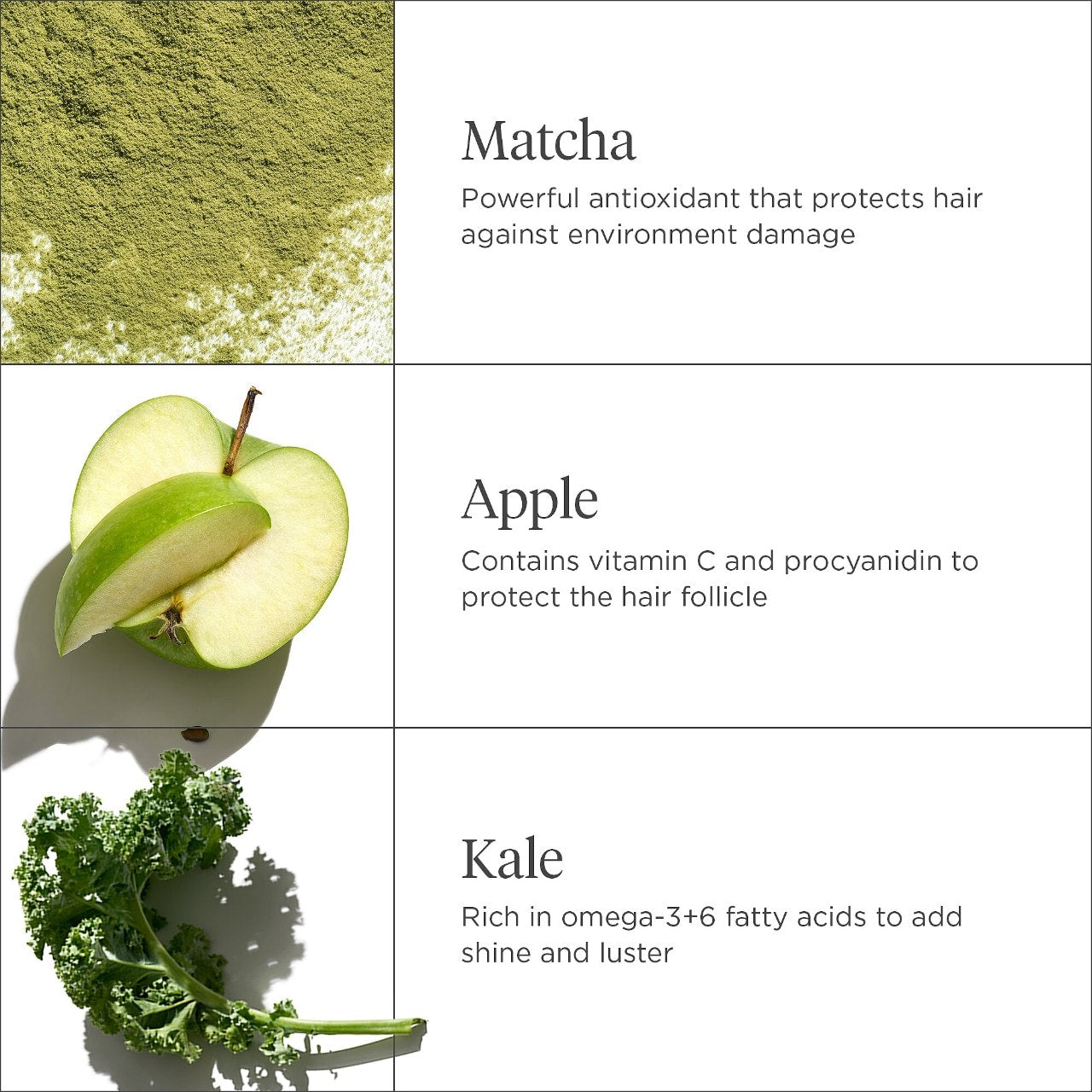 Briogeo Superfoods Alma, Matcha + Kale Qidalandırıcı Şampun + Saç Balzamı Dueti