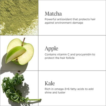Briogeo Superfoods Alma, Matcha + Kale Qidalandırıcı Şampun + Saç Balzamı Dueti