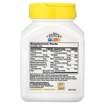 21st Century Stress B Qələbə B Vitamini Sink 66 Tablet