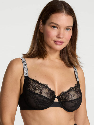 Victoria's Secret Fabulous Parlaq Tüllü Dantel Açılmamış Tam Fincan Sütyen