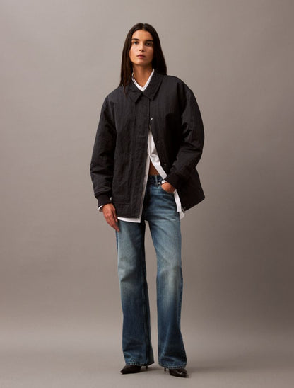 Calvin Klein Əzilmiş Nylon Bomber Gödəkçə