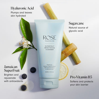 ROSE Ingleton MD SuperFruit Aydınlatıcı Yumşaq Köpüklü Gel Üz Yuma Vasitəsi