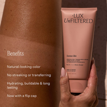 Lux Unfiltered Summer Skin Hydrating Gradual Self-Tanning Body Cream Sandalwood