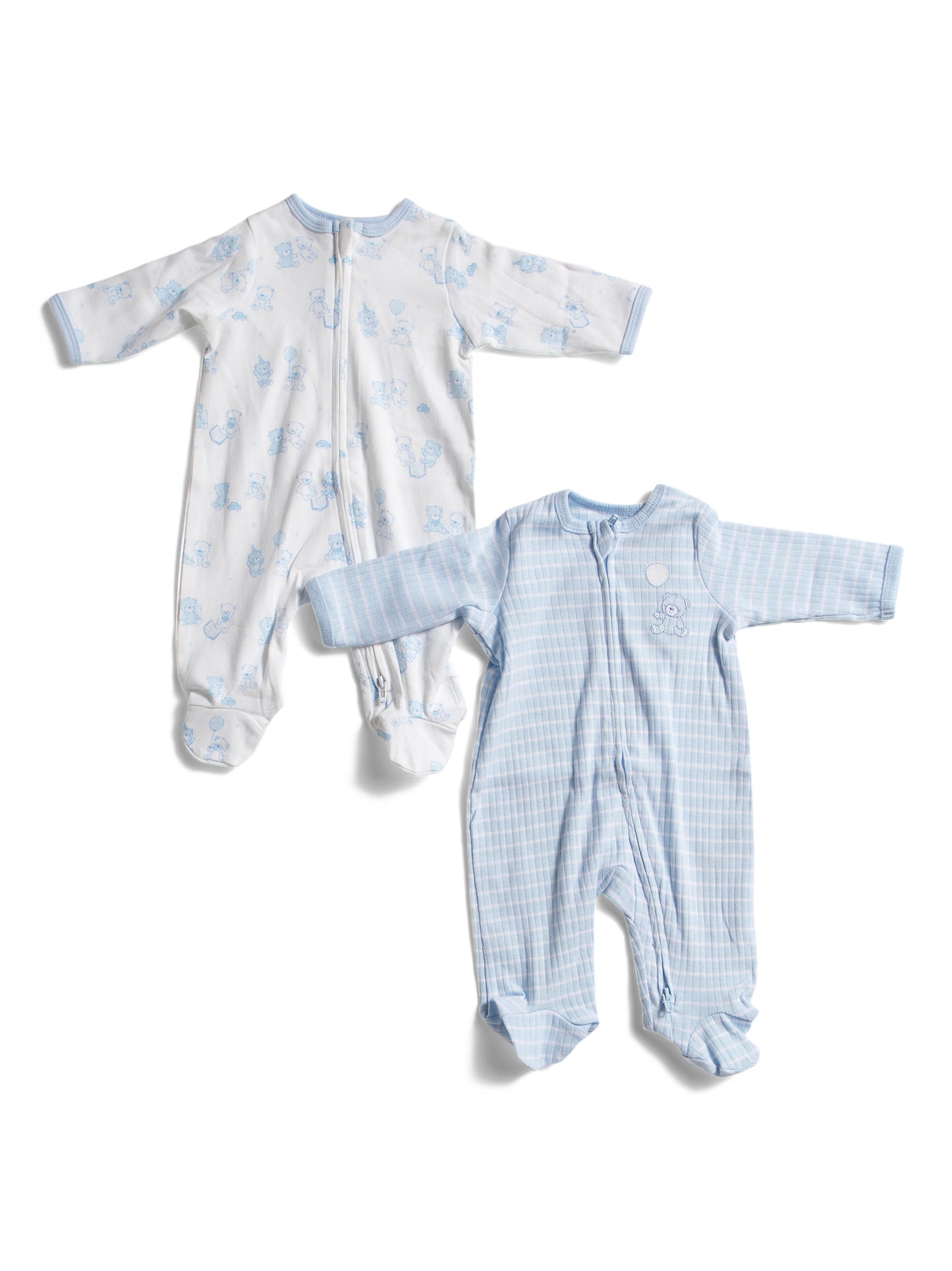 LITTLE ME 2-Pack Yenidoğan Oğlan Ayıcıq Footies Dəsti