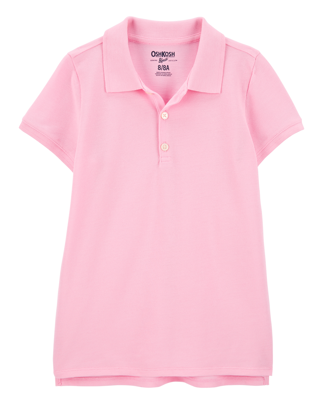 OshKosh B'gosh Qız Piqué Polo Köynəyi - Çəhrayı