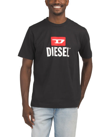 DIESEL T-just Flocked Logo Kişi T-Shirt