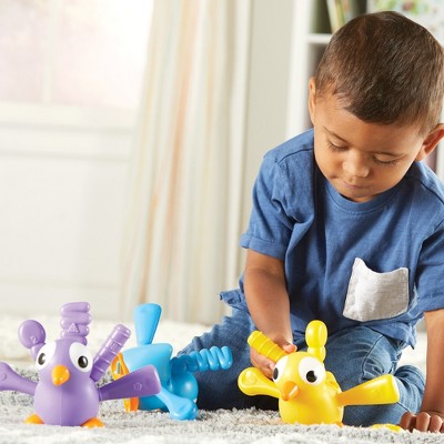 Learning Resources Fine Motor Peacock Pals - Toddler Montessori Oyuncakları, 18 Ay və Yuxarı