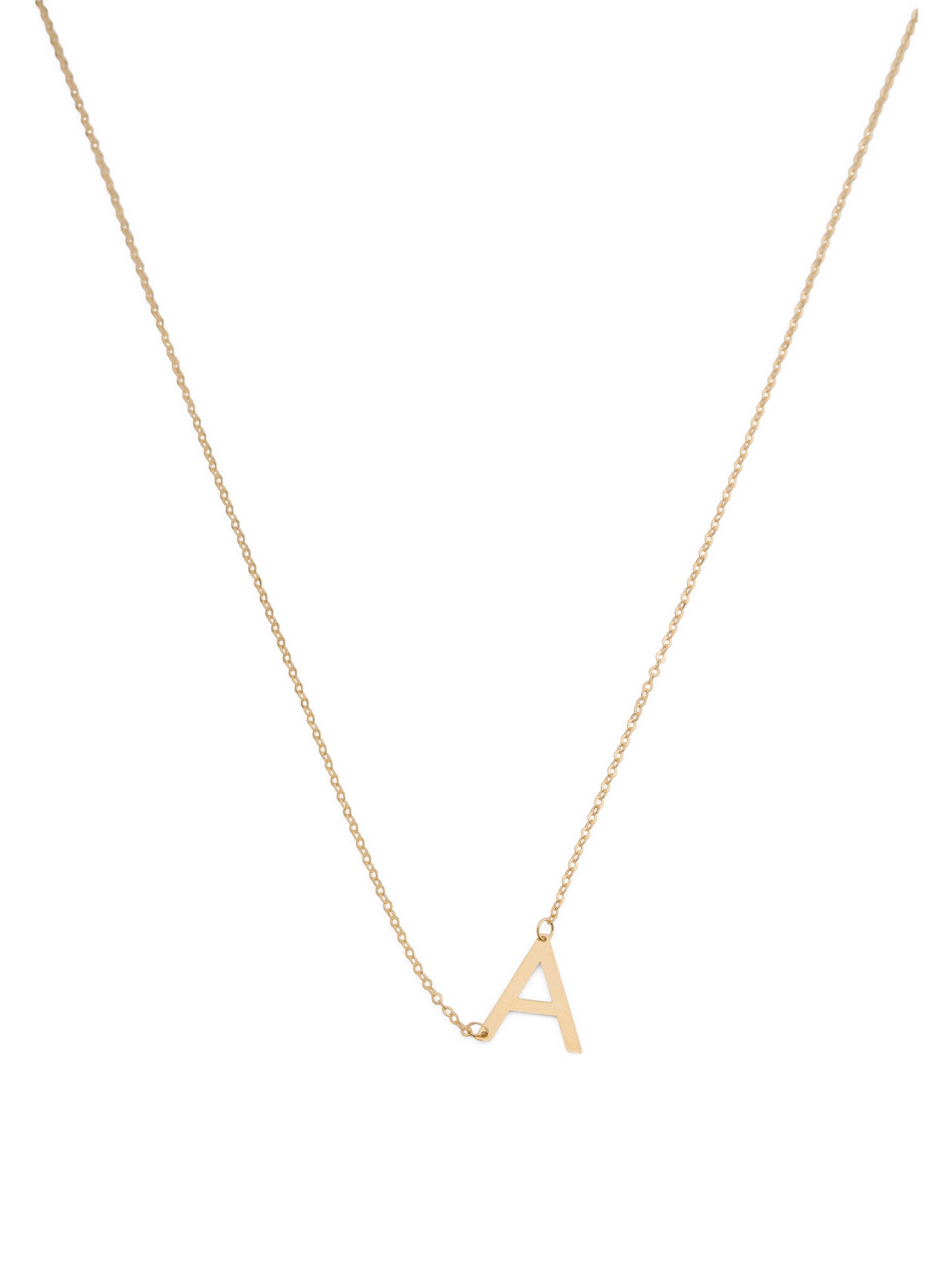 GOLDEN CLEF İtalyada Hazırlanmış 14k Qızılı Başlanğıc Hərfi Meylli Qadın Gərdək