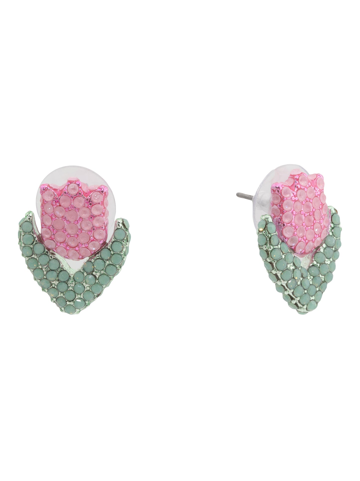 BETSEY JOHNSON Gümüşü Kristal Lalə Sırğası
