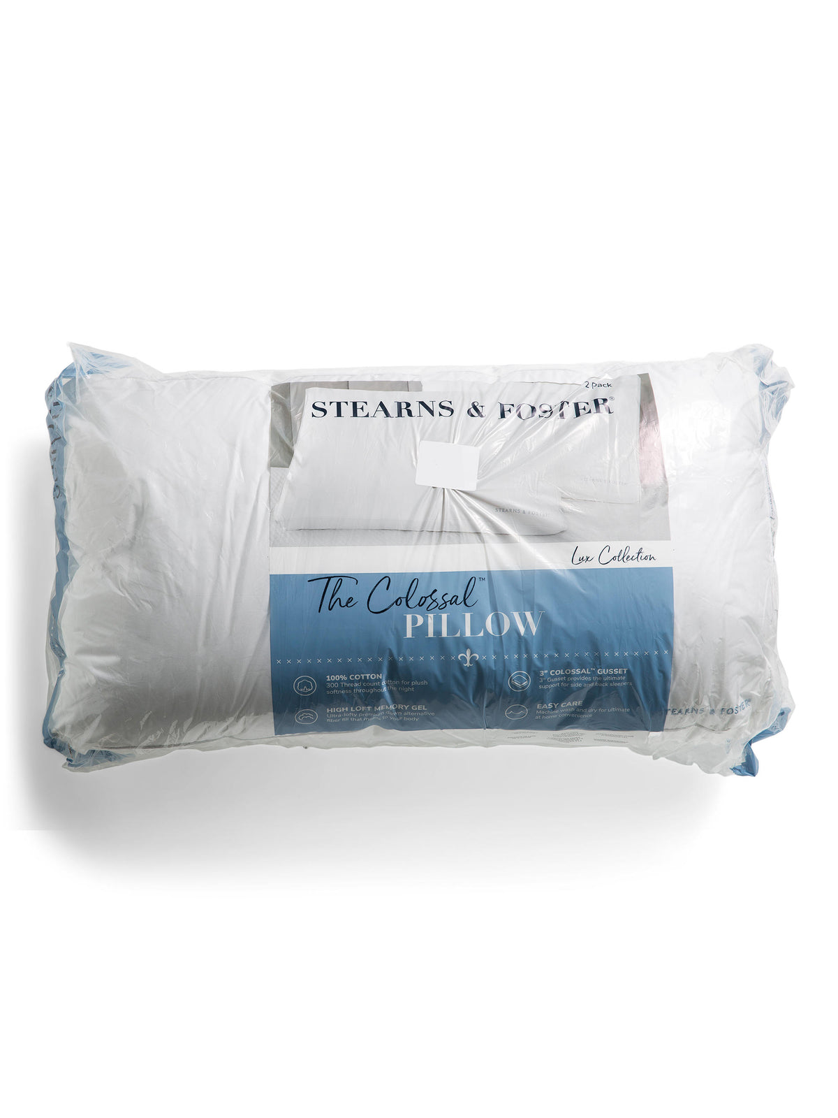 STEARNS & FOSTER 300tc 2pk 17x33 Memory Gel Fiber Yastıq Dəsti