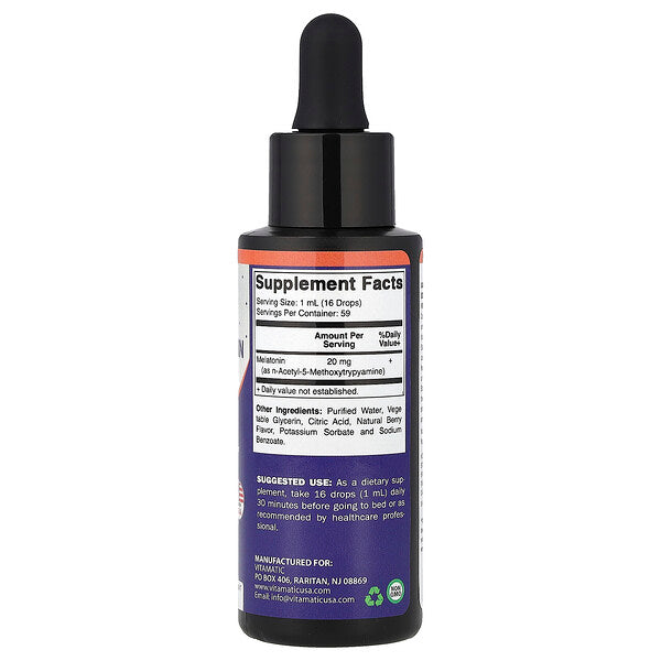 Vitamatic Maye Melatonin Təbii Giləmeyvə 20 Mg 59 Ml