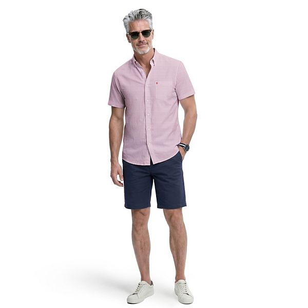 IZOD Breeze Kişi Qısa Kollu Düymə Köynəyi