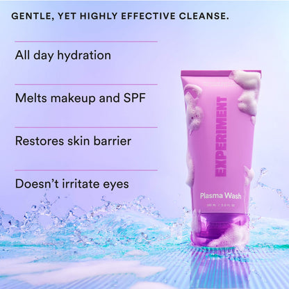 Experiment Plasma Wash Nəmləndirici Gel-Krem Üz Yuma Vasitəsi Qliservini ilə
