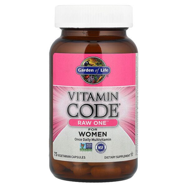 Garden of Life Vitamin Code Raw One Qadınlar üçün Günlük Multivitamin 75 Veqetarian Kapsul
