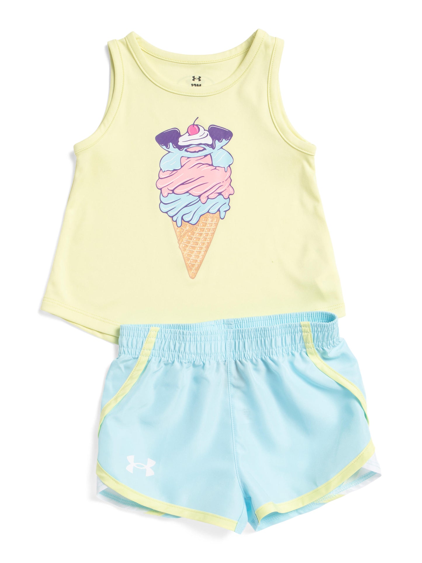 Uşaq Qız Logolu Tank Top və Şort Dəsti