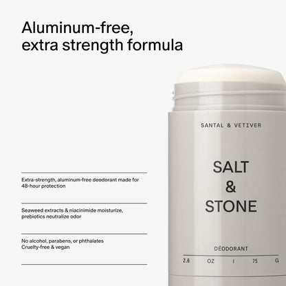 Salt & Stone Santal & Vetiver Alüminium İçerməyən Güclü Deodorant