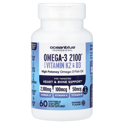 Oceanblue Professional Omega 3 2100 Vitamin K2 D3 Narıncı 60 Softgels