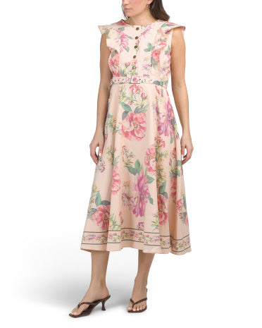 DALIA MACPHEE Qanad Yəllə Denim Midi Geyim