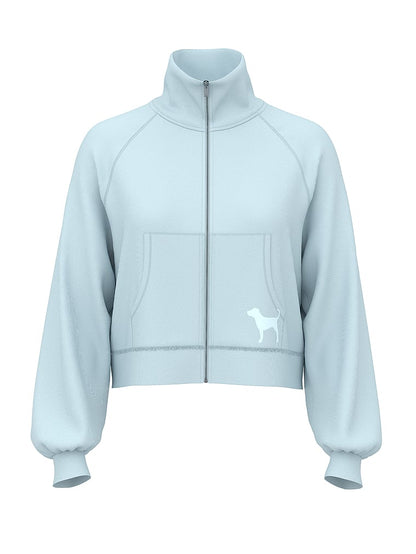 PINK Campus Terry™ Mock-Neck Full-Zip Sweatshirt