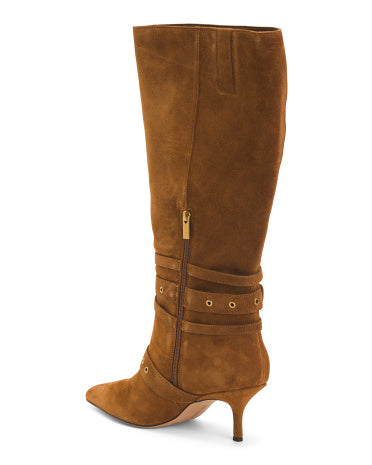 VINCE CAMUTO Suede Tyleen Kitten Topuqlu Çəkmə