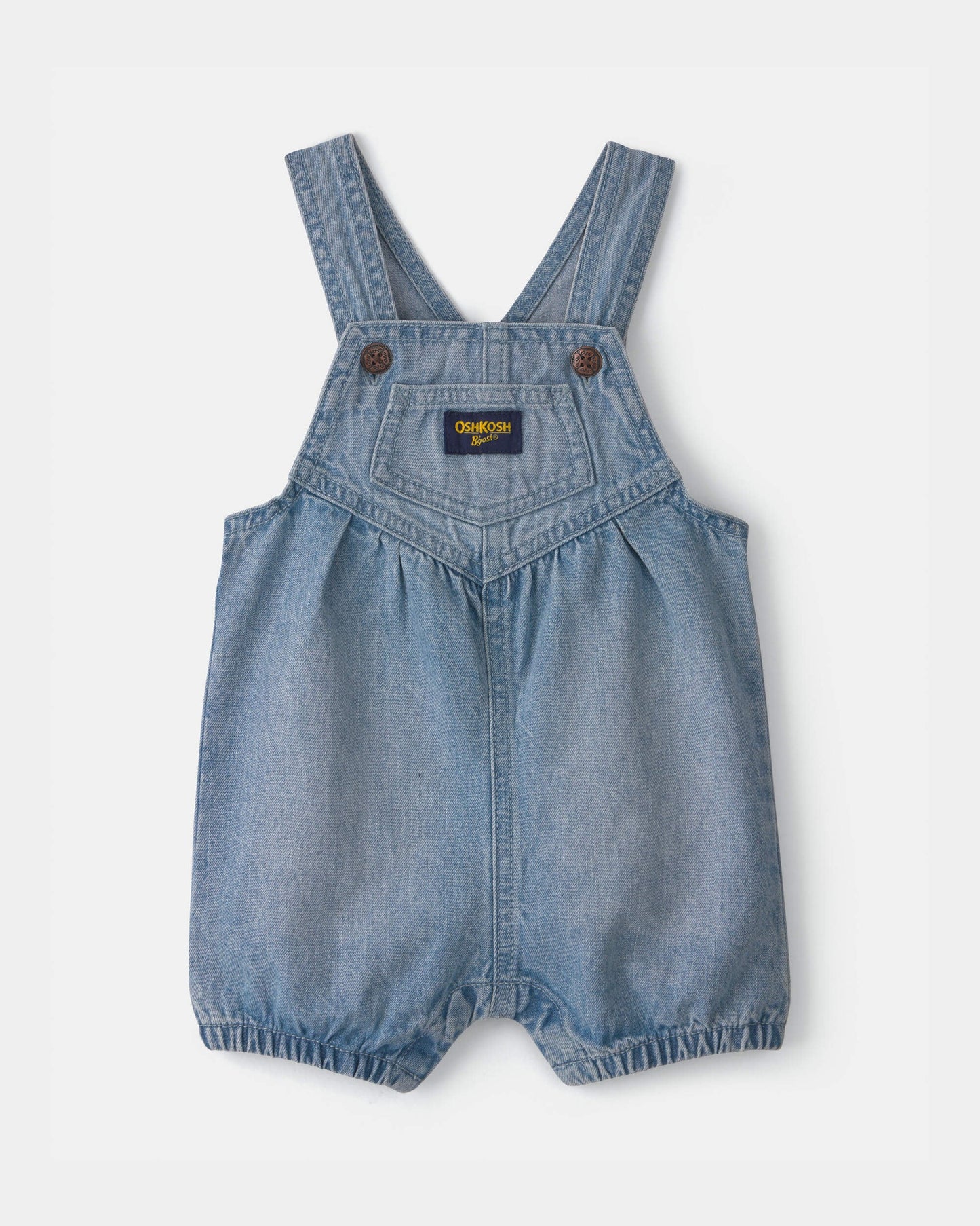 OshKosh B'gosh Qız Uşaq Vintage Stilində Denim Qısasalvar - Orta Rəngli
