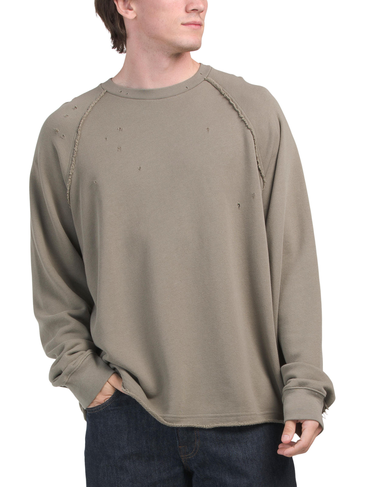 HELMUT LANG Destructed Crewneck Sweatshirt