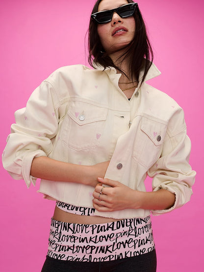 PINK Denim Kəsik Şacket