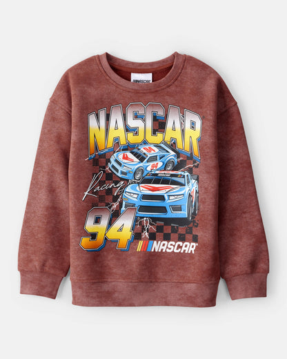 OshKosh B'gosh Oğlan NASCAR Pulover Bluzu - Qəhvəyi