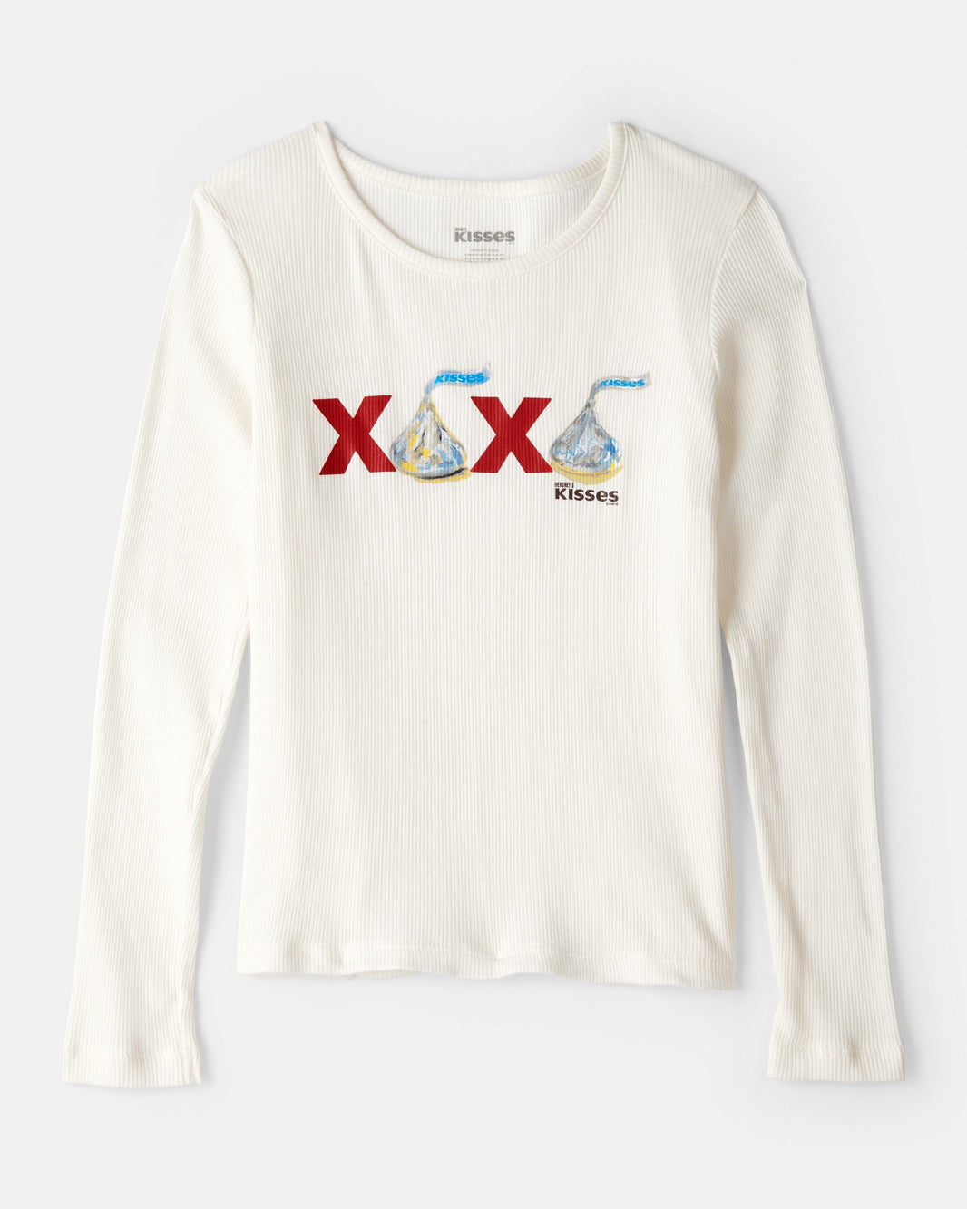 OshKosh B'gosh Qız Hershey Kisses XOXO Uzun Təkəlli Bluzka - Krem