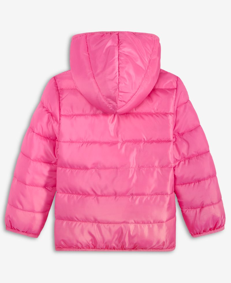 Epic Threads Uşaq Qız 2T-4T Gülümsəmə Yüngül Packable Huddi Gödəkçə