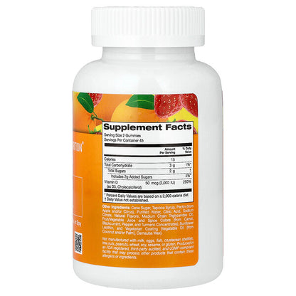 California Gold Nutrition D3 Vitamini Qamma Limon Narıncı Çiyələk 90 Ədəd