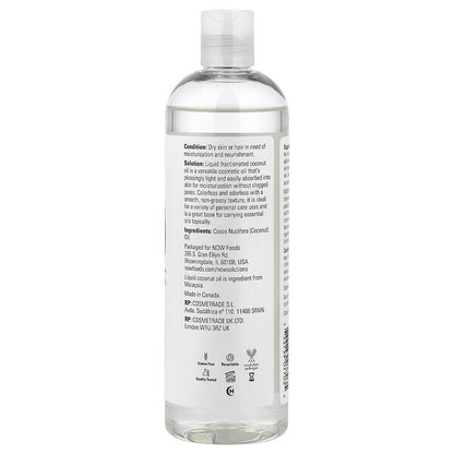 Now Foods Solutions Saf Fraksiyonlu Maye Kokos Yağı 16 Fl Oz 473 Ml