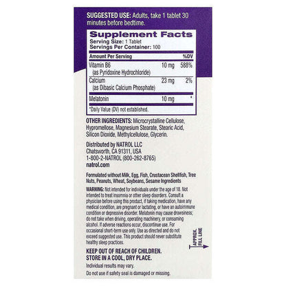Natrol Melatonin Vaxtaşırı Buraxma 10 Mg 100 Tablet YoxYox