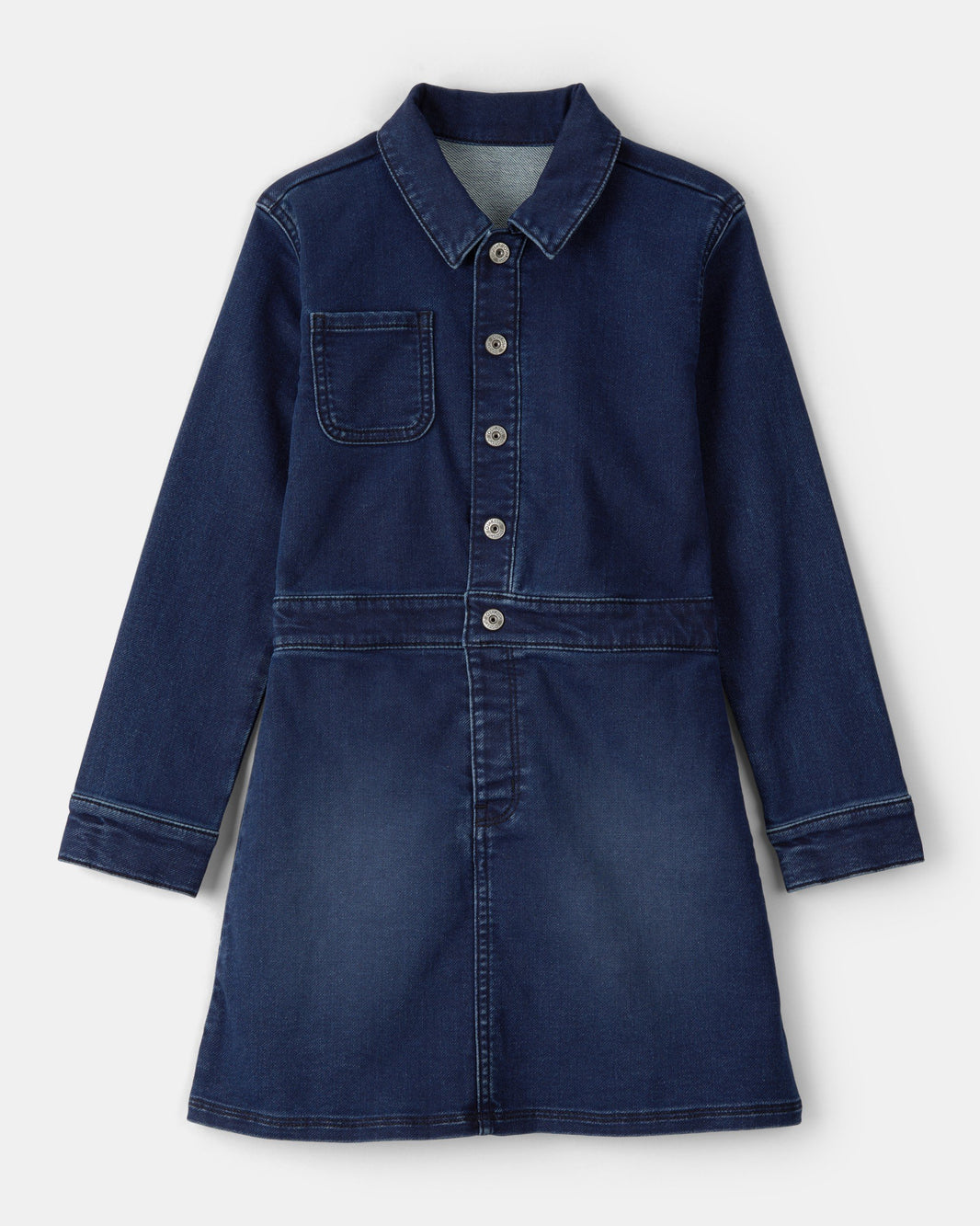 OshKosh B'gosh Qız Tünd Yuma Cins Uzun Qol Geyimi - Mavi