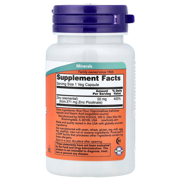 Now Foods Çinko Pikolinat 50 Mg 60 Veg Kapsul