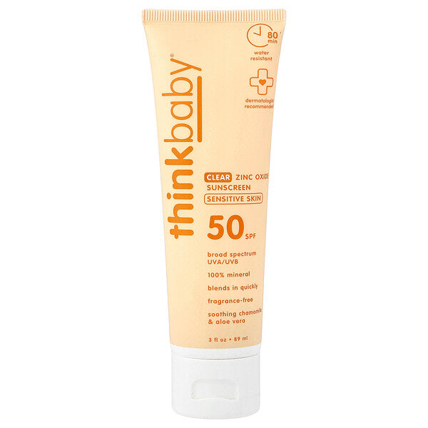 Think Think Baby Aydın Sink Oksid Günəş Kremi Həssas Dəri SPF 50 Ətrsiz 89ml