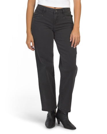 D. JEANS NEW YORK Geniş Paça Cins Kəsilmiş Cibləri ilə