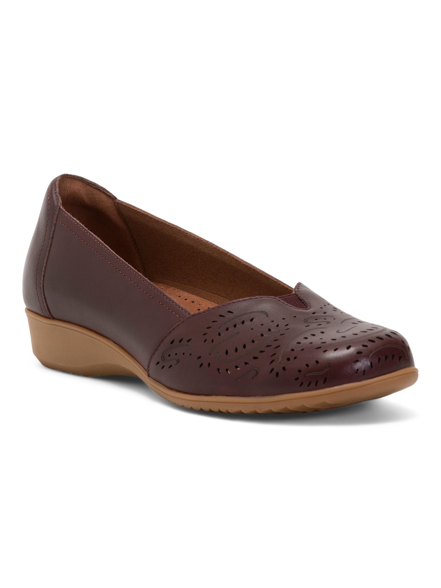 COBB HILL ROCKPORT Wide Leather Rozie Comfort Flats