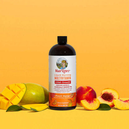 Maryruth S Sıvı Səhər Multivitamini Saç Böyüməsi Şaftalı Mango 30 Fl Oz 887 Ml YoxYox
