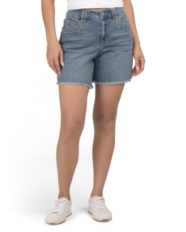 D. JEANS Fırıldaqlanmış Kenar Qısa Şalvar