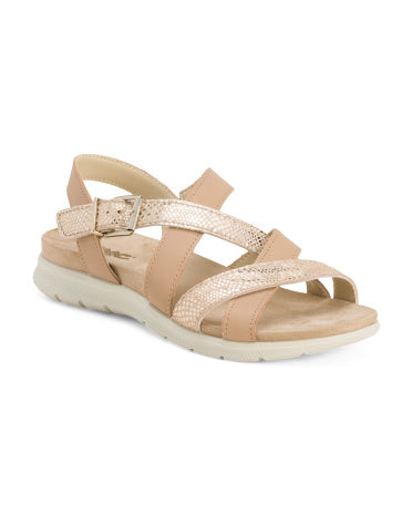 IMAC İtaliya Dərisi Multi Band Düz Sandal